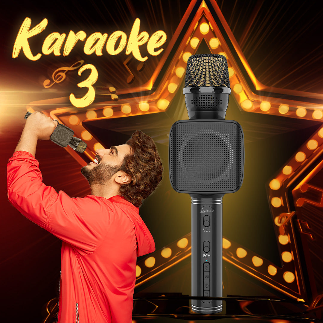 Landmark LM BT1122 Handheld Wireless Singing Mic, Voice Recording Multi-Function Karaoke Microphone