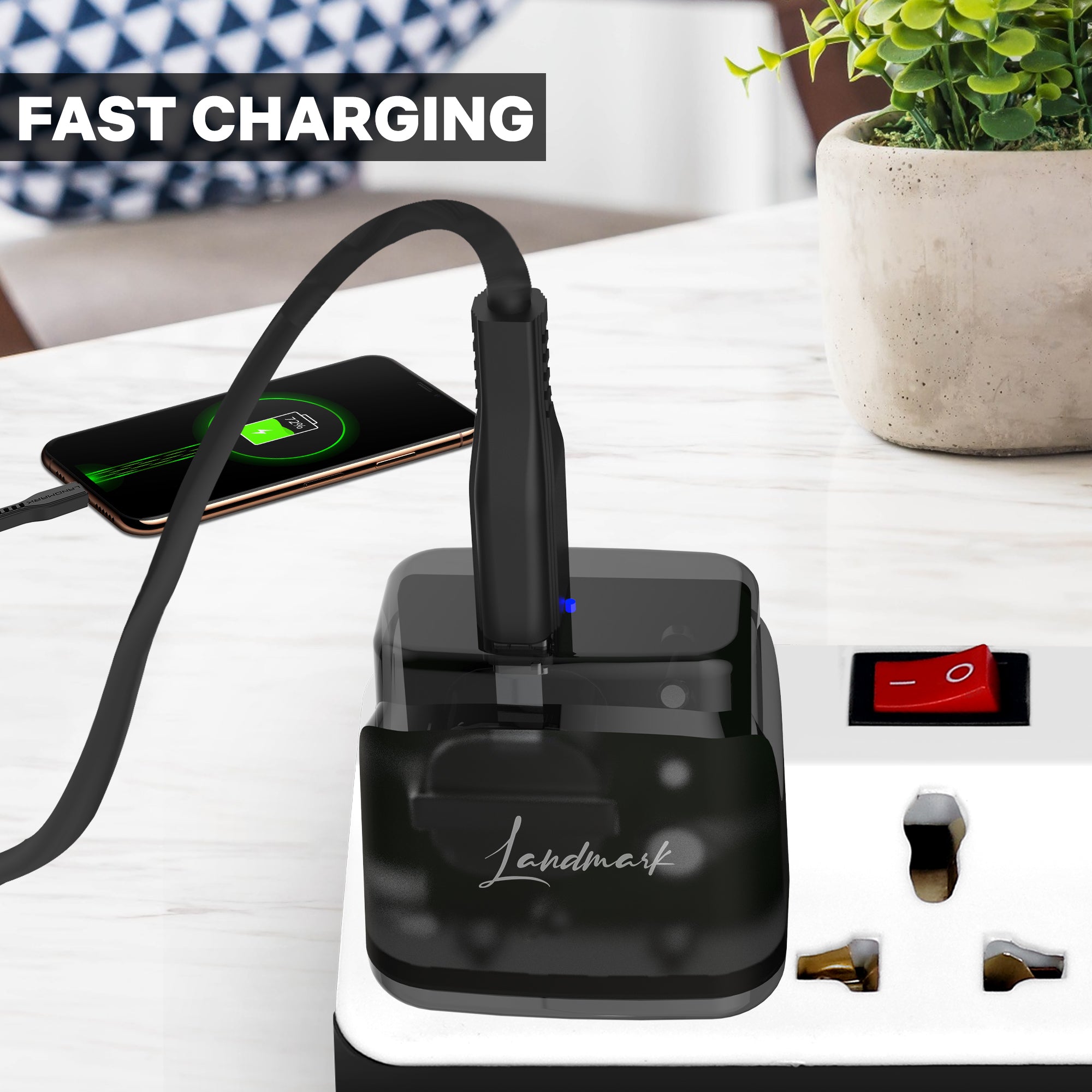 Landmark SeeTru.4 TC618 Travel Charger - Quick Charging, Versatile Compatibility