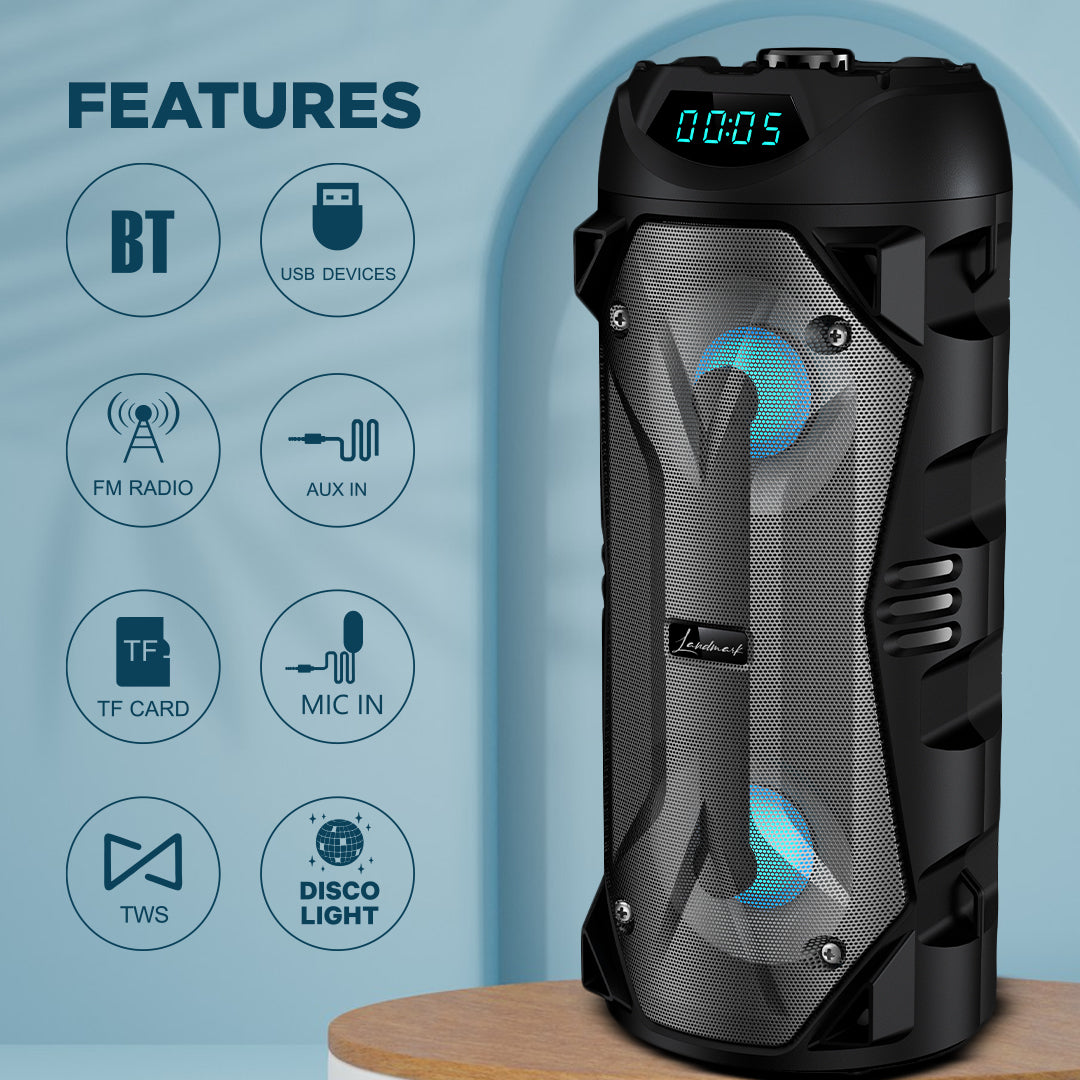 Landmark Barrel LM BT 7063 Portable Speaker: Style, Portability, and Functionality Combined