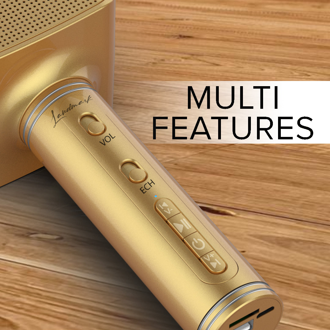 Landmark LM BT1122 Handheld Wireless Singing Mic, Voice Recording Multi-Function Karaoke Microphone