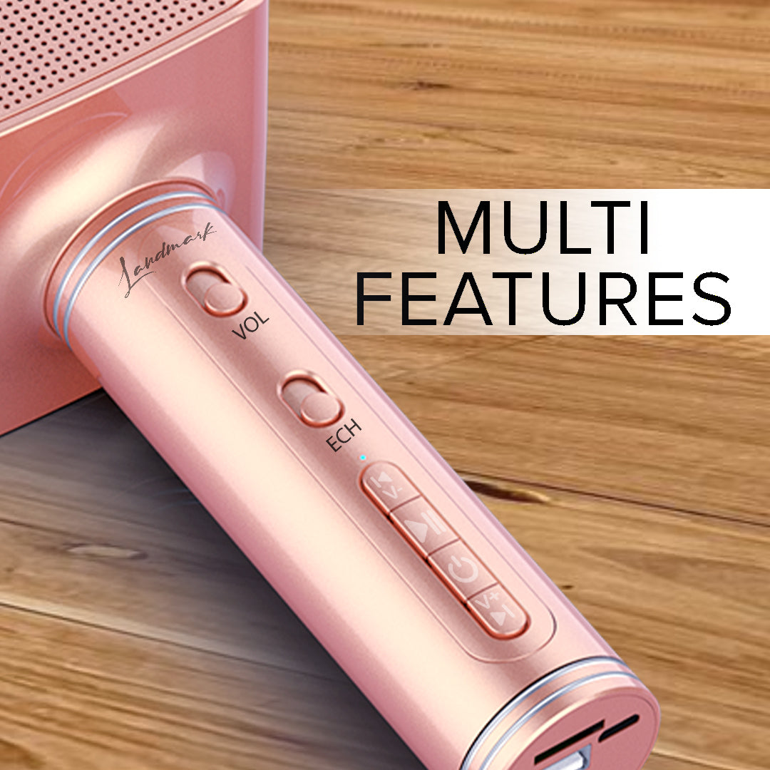 Landmark LM BT1122 Handheld Wireless Singing Mic, Voice Recording Multi-Function Karaoke Microphone