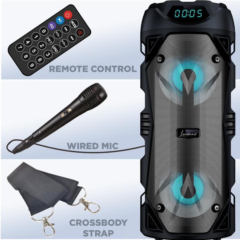 Landmark Barrel LM BT 7063 Portable Speaker - Remote Control, Bluetooth ...