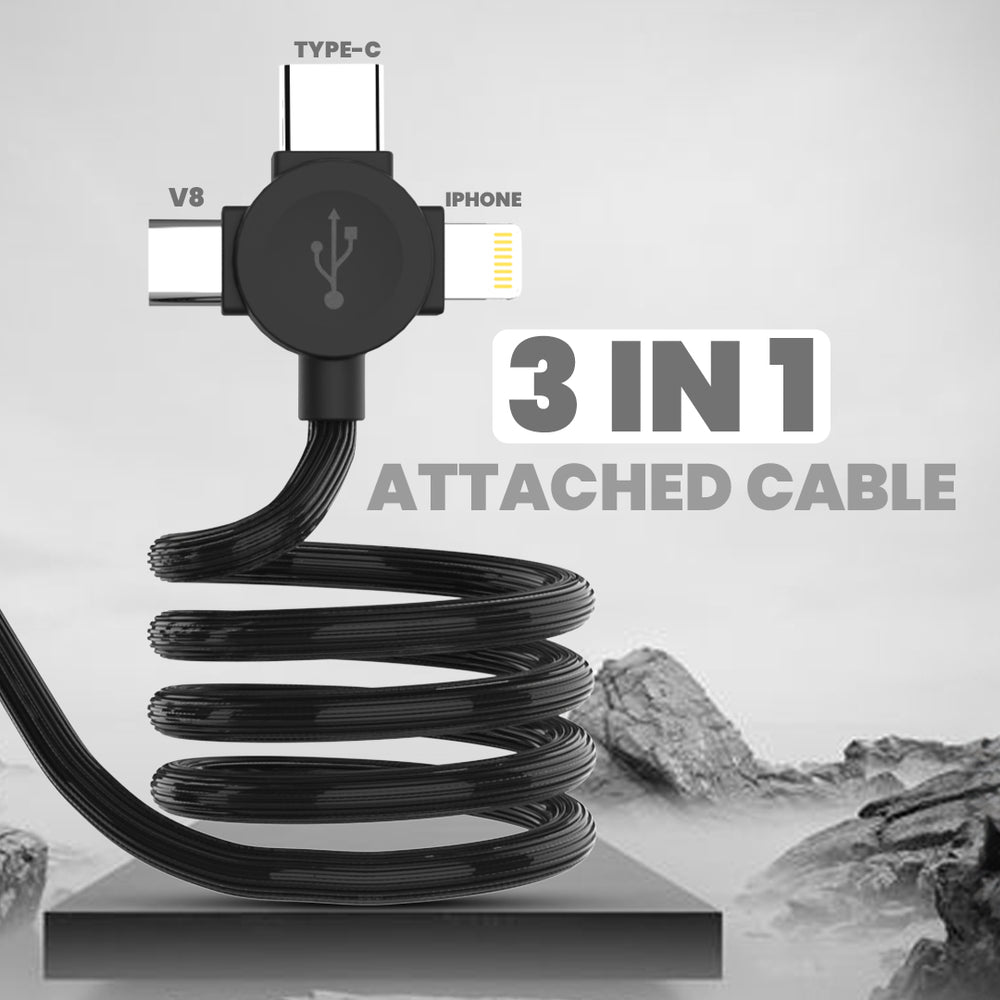 Landmark Car Charger CC608: 3-in-1 Quick Charge, Sleek Design